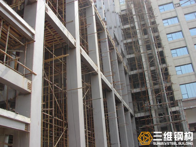 山东凯发k8一触即发钢结构公司建造的济南空军招待所钢结构改建工程效果图